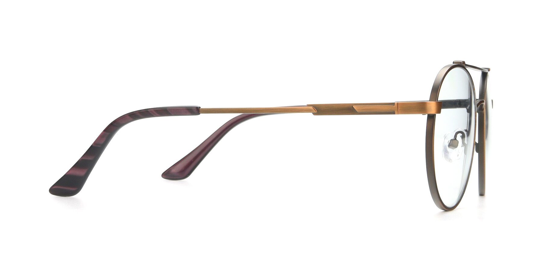 Side of 9490 in Antique Bronze with Clear Reading Eyeglass Lenses