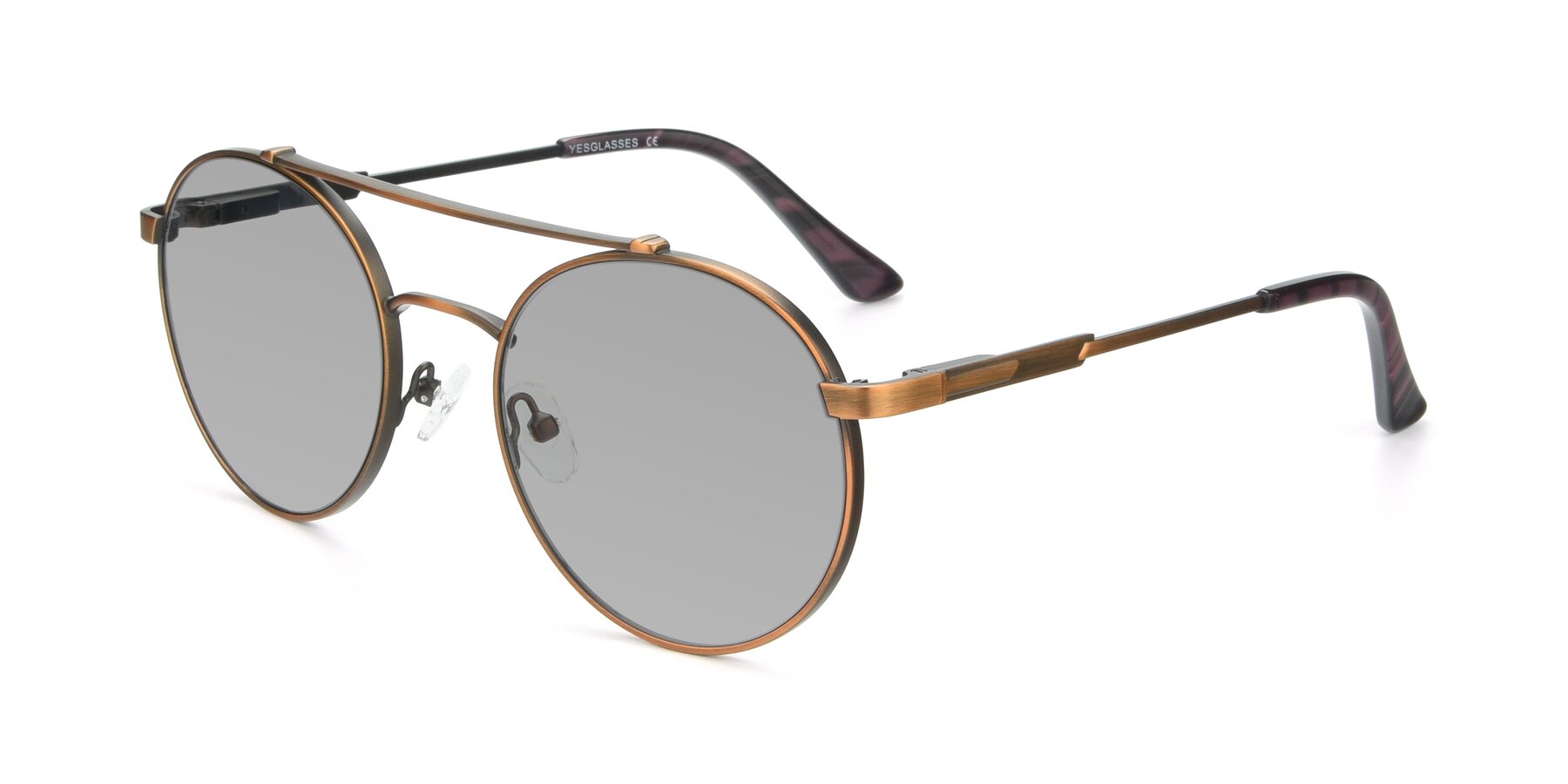 Angle of 9490 in Antique Bronze with Light Gray Tinted Lenses