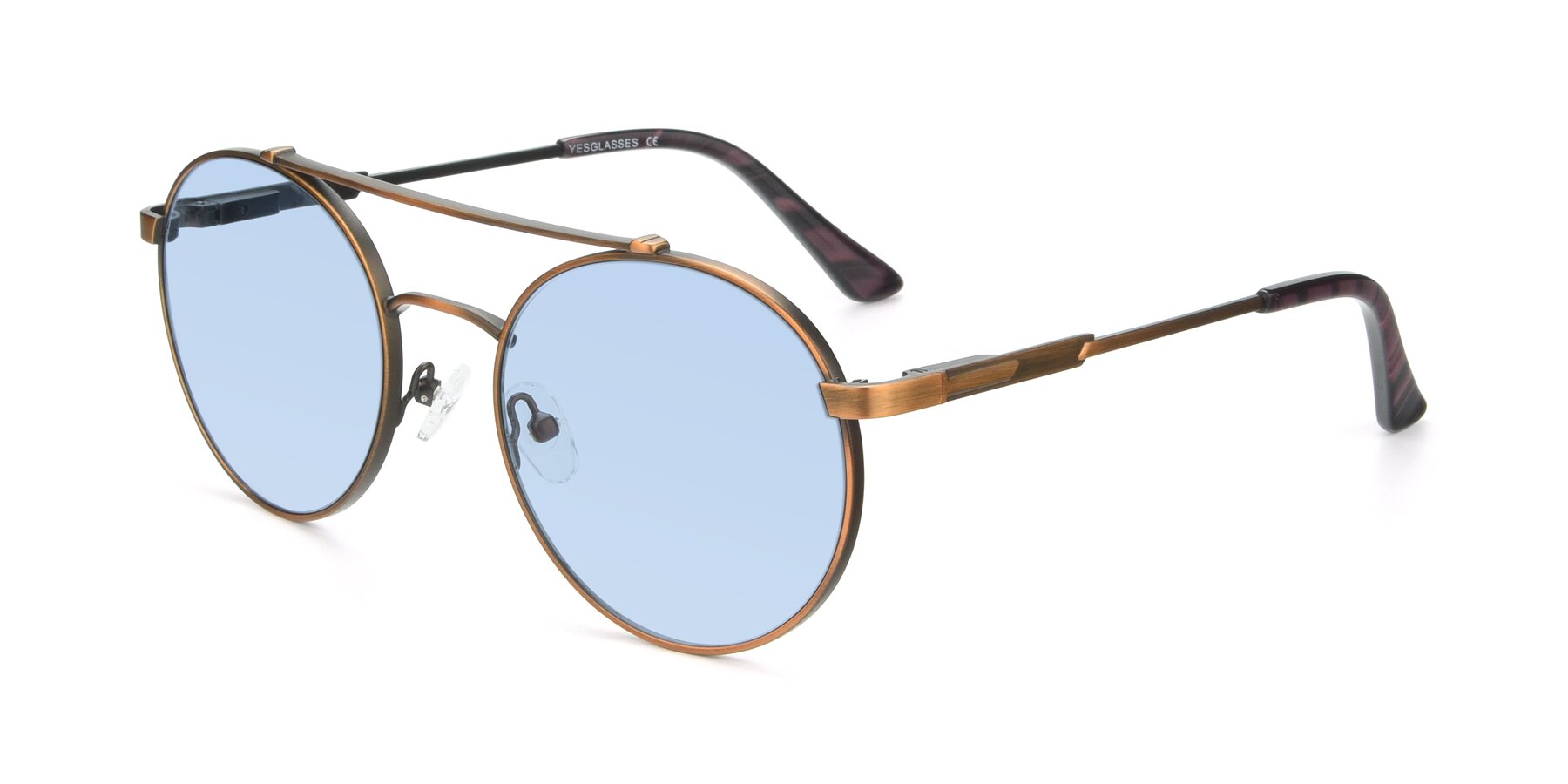 Angle of 9490 in Antique Bronze with Light Blue Tinted Lenses