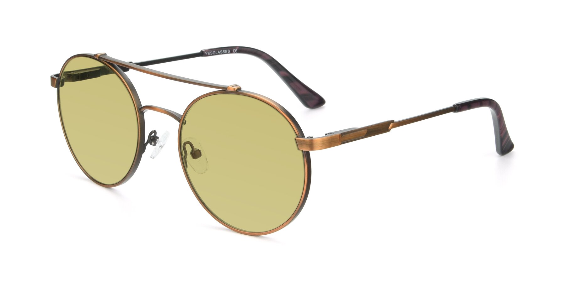 Angle of 9490 in Antique Bronze with Medium Champagne Tinted Lenses
