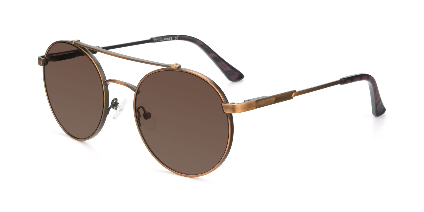 Angle of 9490 in Antique Bronze with Brown Tinted Lenses