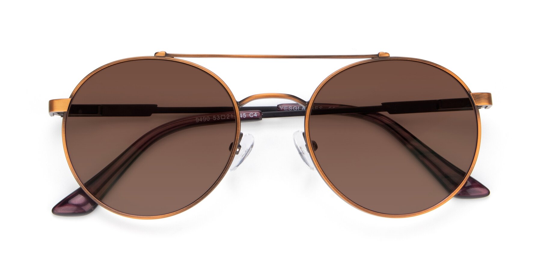 View of 9490 in Antique Bronze with Brown Tinted Lenses