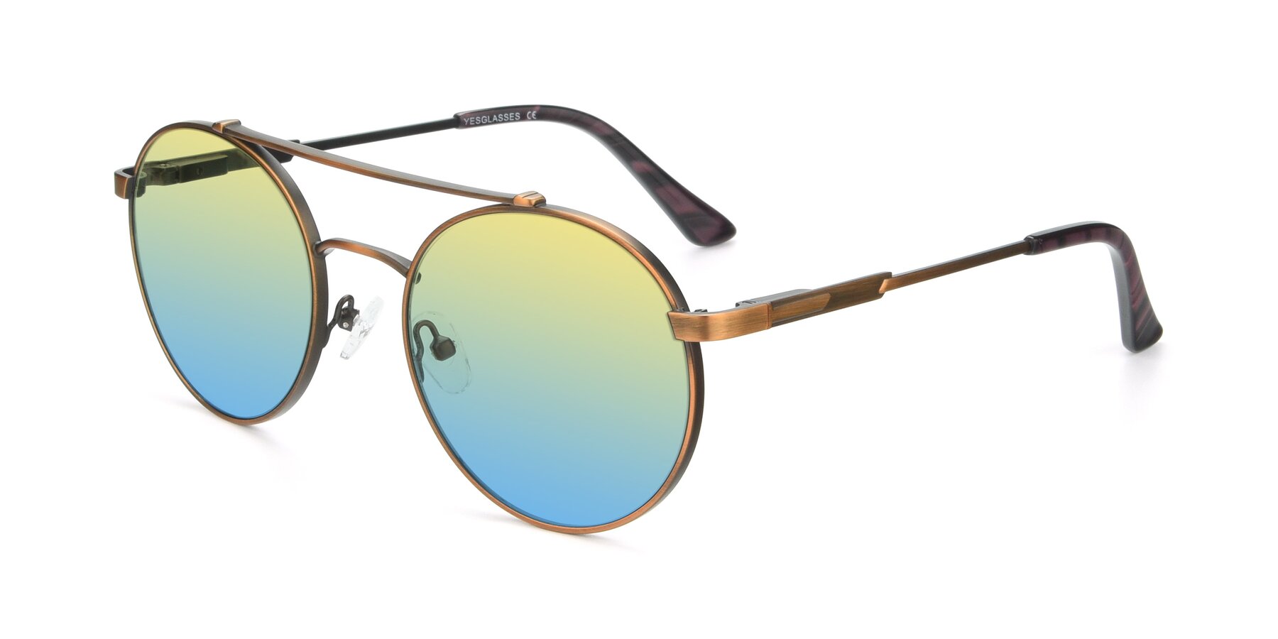 Angle of 9490 in Antique Bronze with Yellow / Blue Gradient Lenses