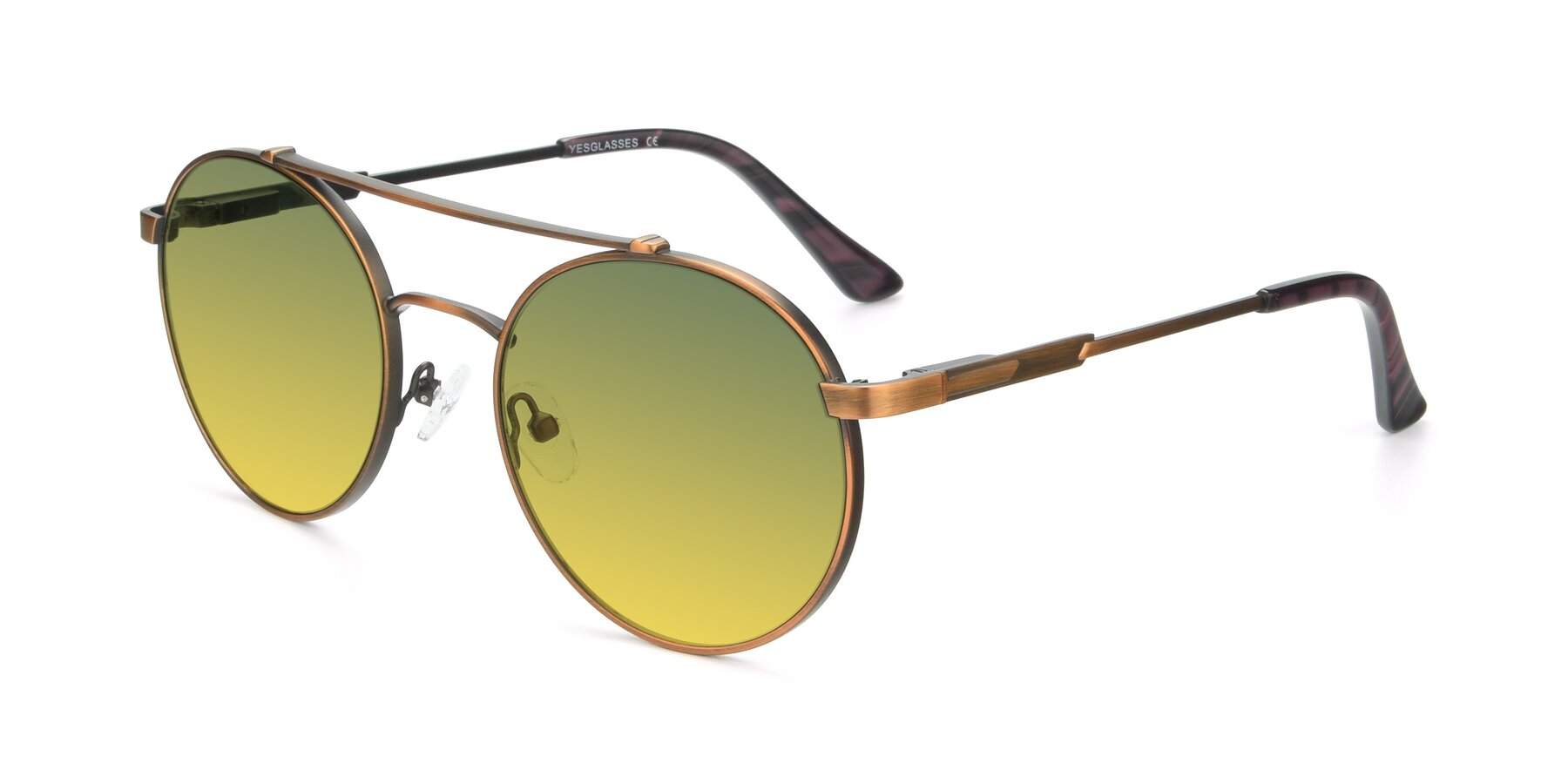 Angle of 9490 in Antique Bronze with Green / Yellow Gradient Lenses