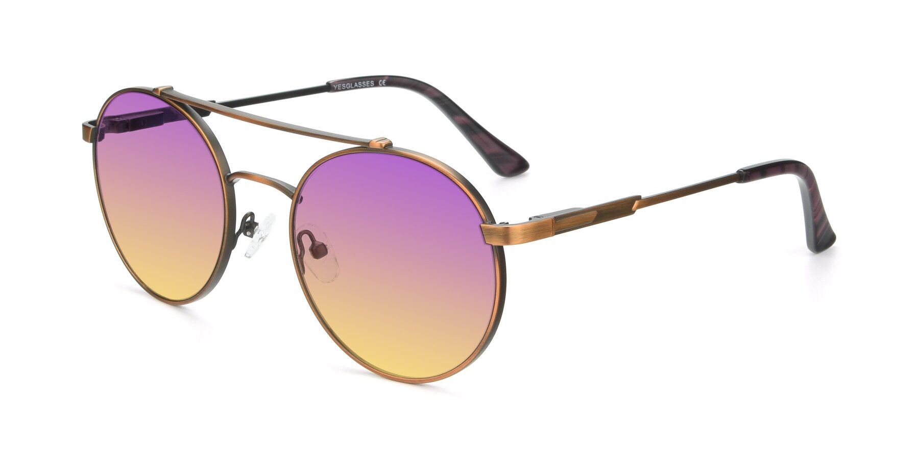 Angle of 9490 in Antique Bronze with Purple / Yellow Gradient Lenses