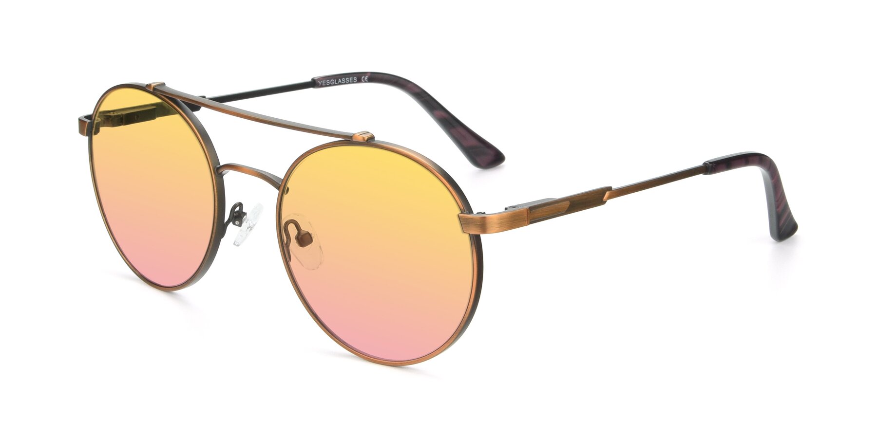 Angle of 9490 in Antique Bronze with Yellow / Pink Gradient Lenses