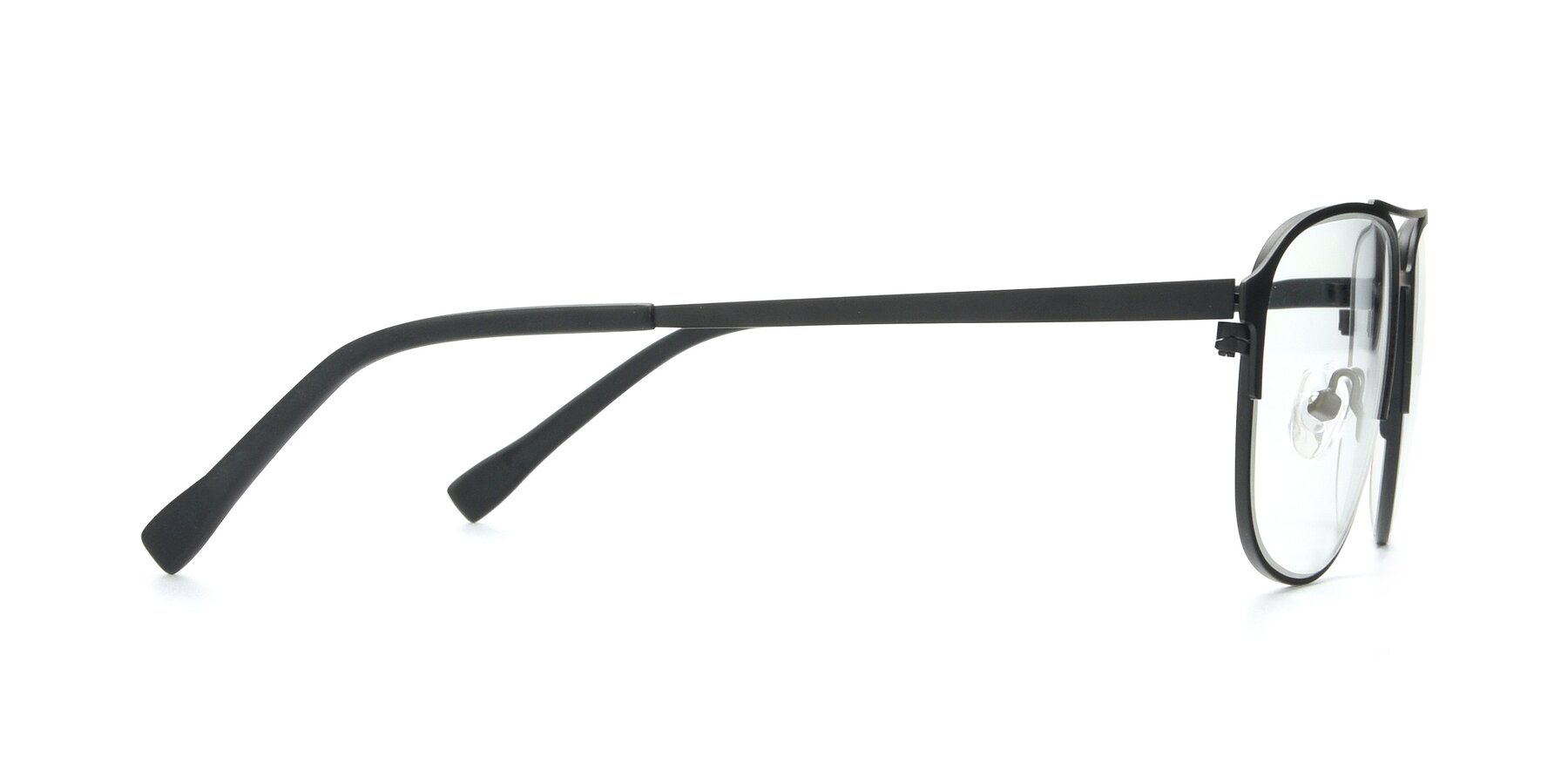 Side of 9513 in Antique Black with Clear Reading Eyeglass Lenses