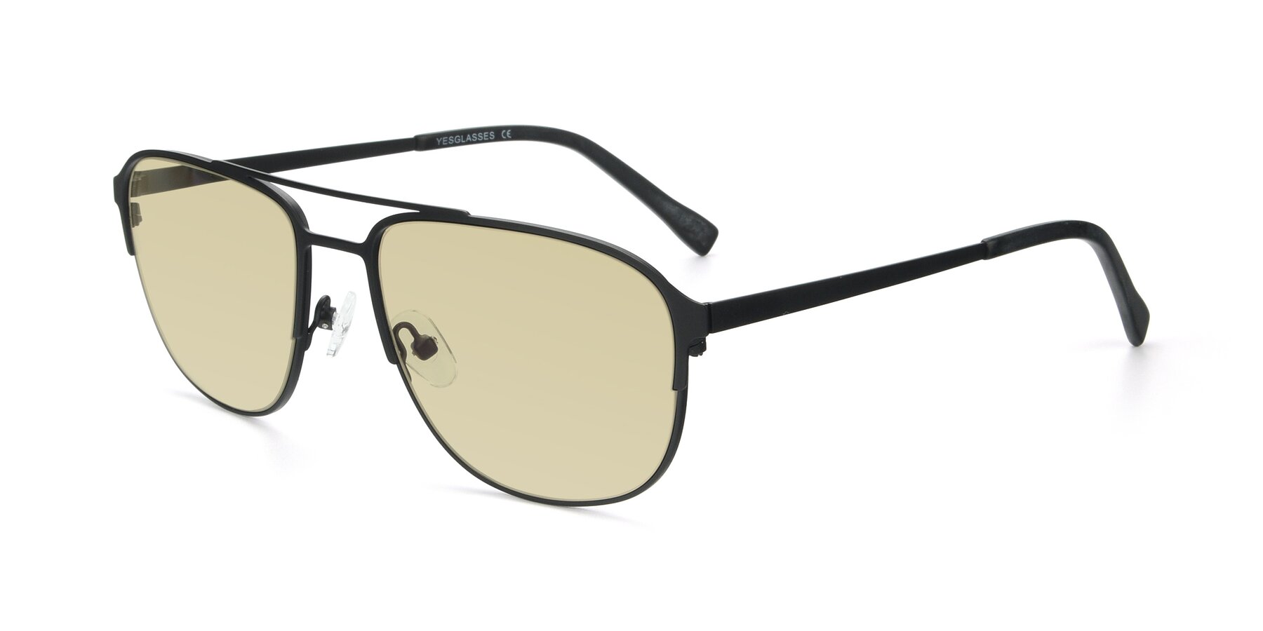 Angle of 9513 in Antique Black with Light Champagne Tinted Lenses