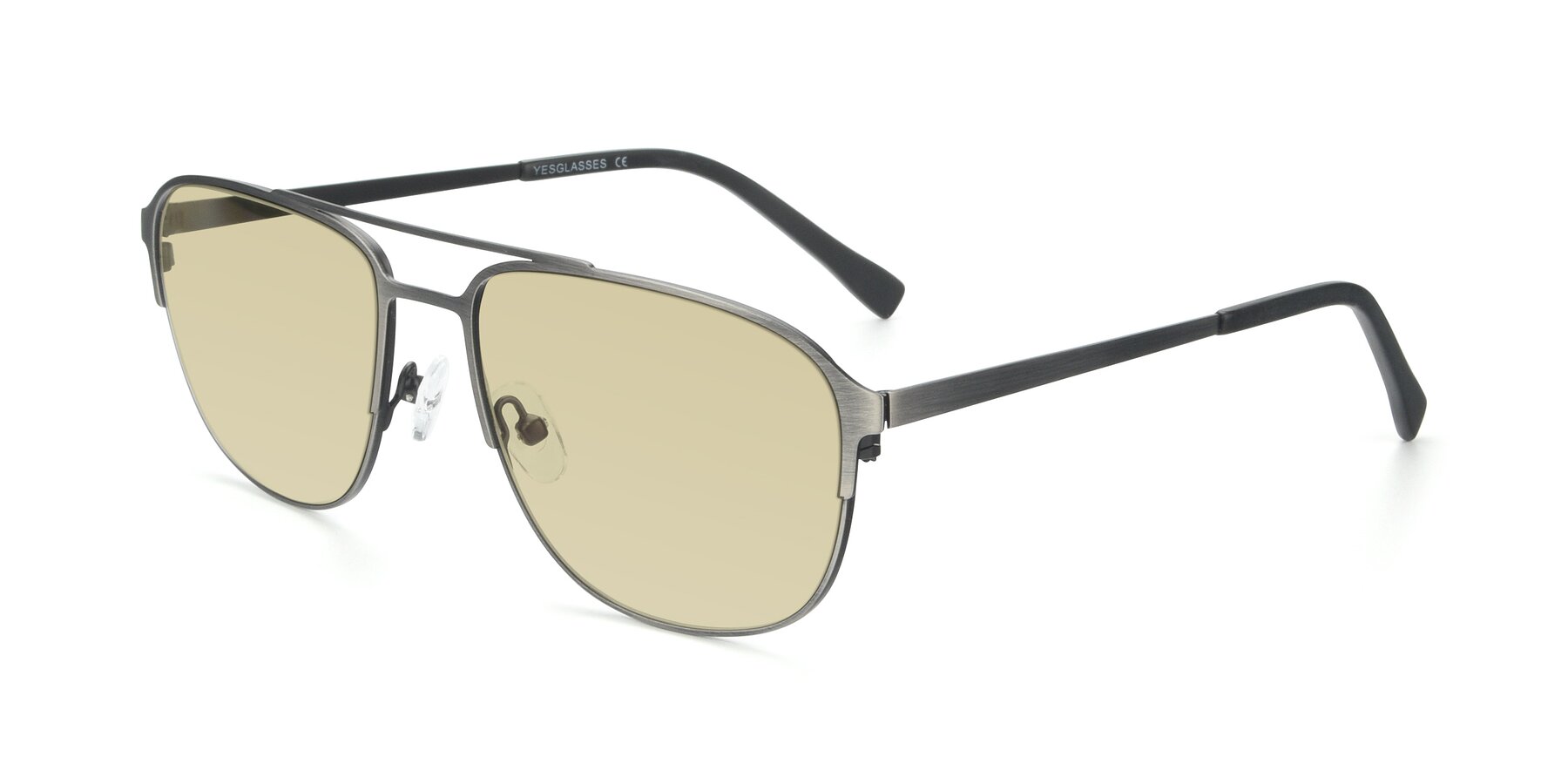 Angle of 9513 in Antique Silver with Light Champagne Tinted Lenses
