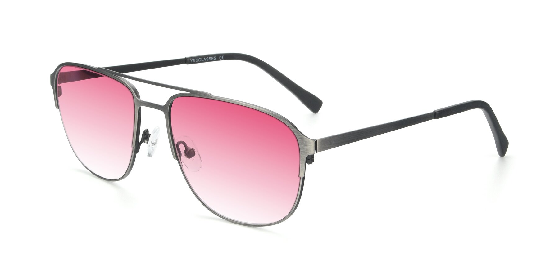 Angle of 9513 in Antique Silver with Pink Gradient Lenses