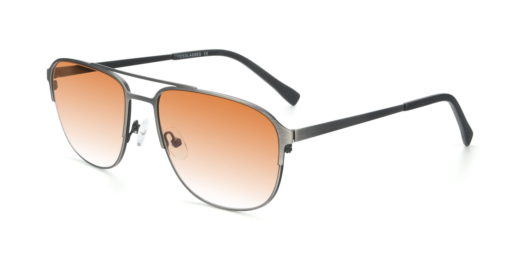 Angle of 9513 in Antique Silver with Orange Gradient Lenses