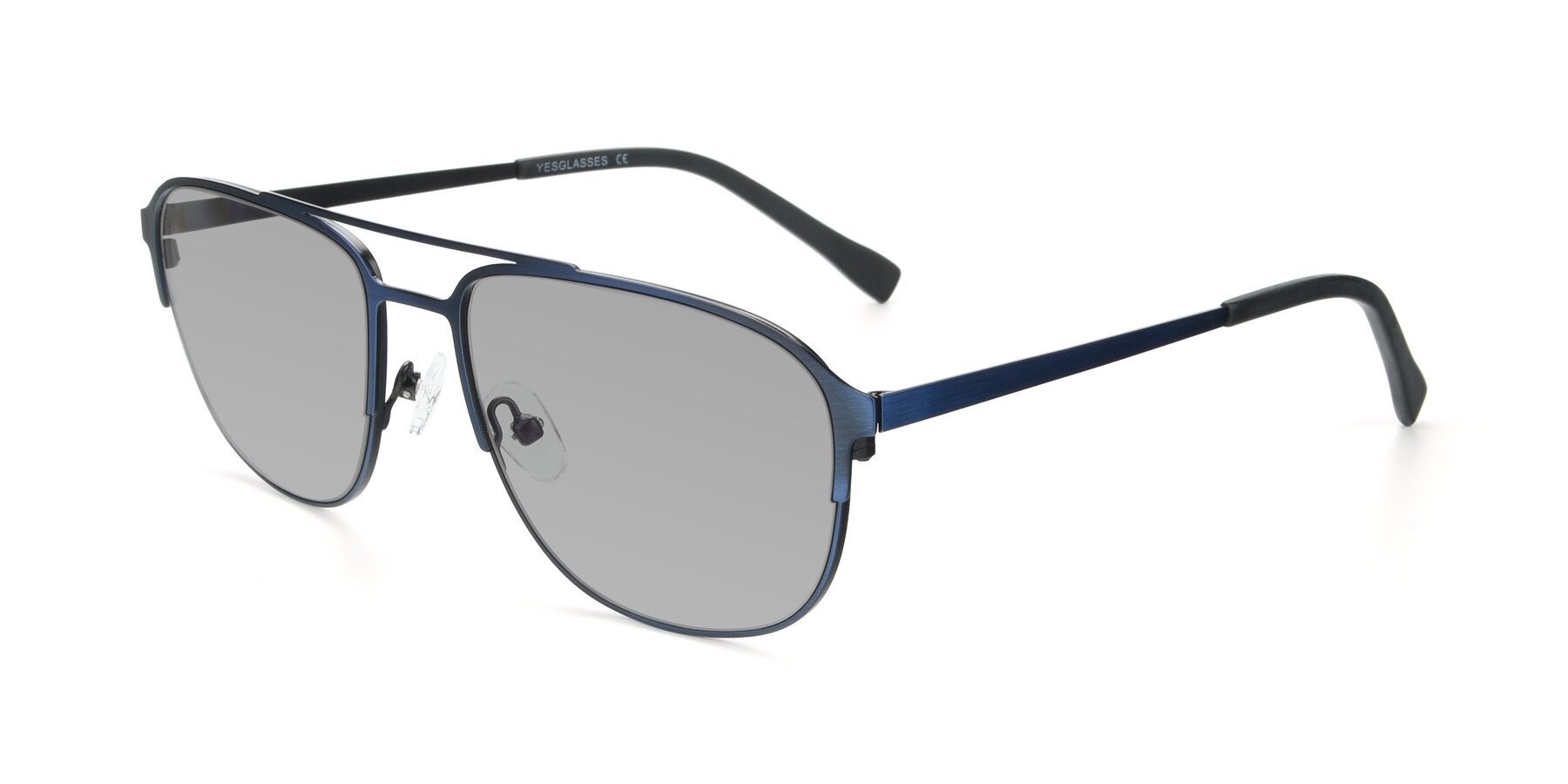 Angle of 9513 in Antique Blue with Light Gray Tinted Lenses