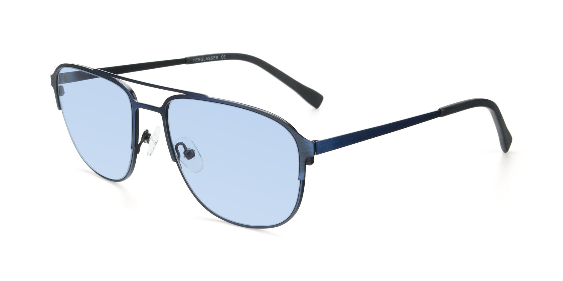 Angle of 9513 in Antique Blue with Light Blue Tinted Lenses