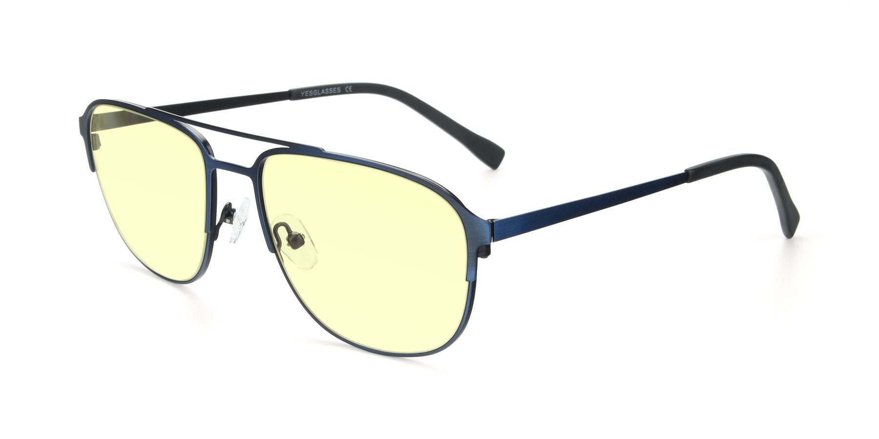 Angle of 9513 in Antique Blue with Light Yellow Tinted Lenses