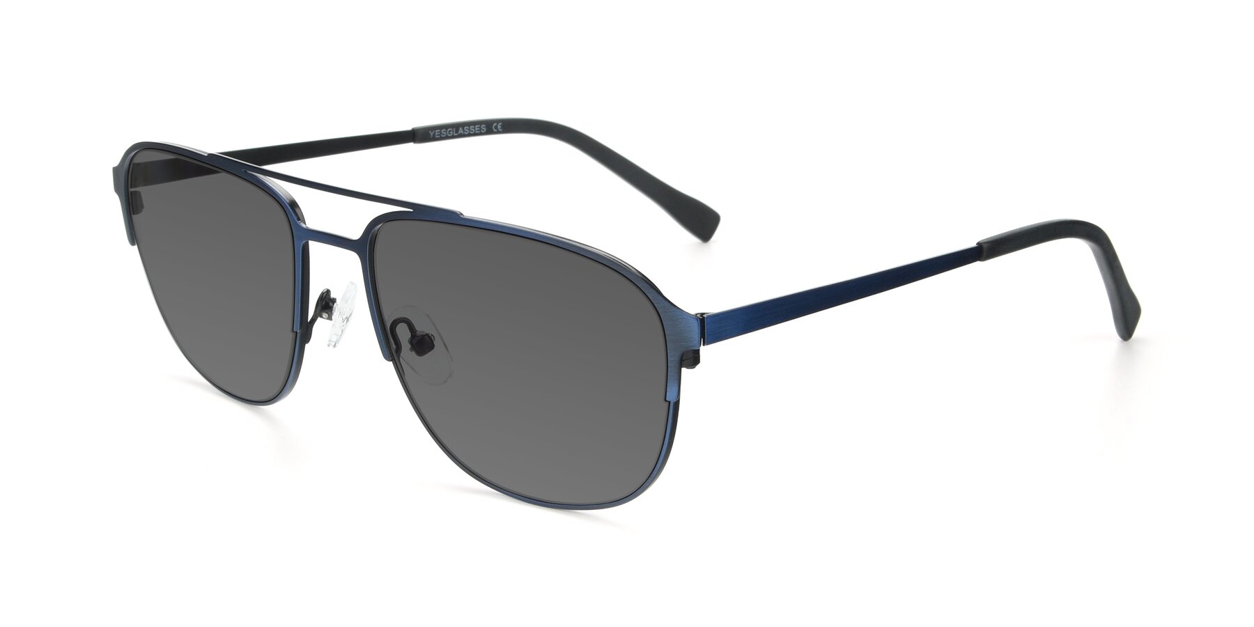 Angle of 9513 in Antique Blue with Medium Gray Tinted Lenses