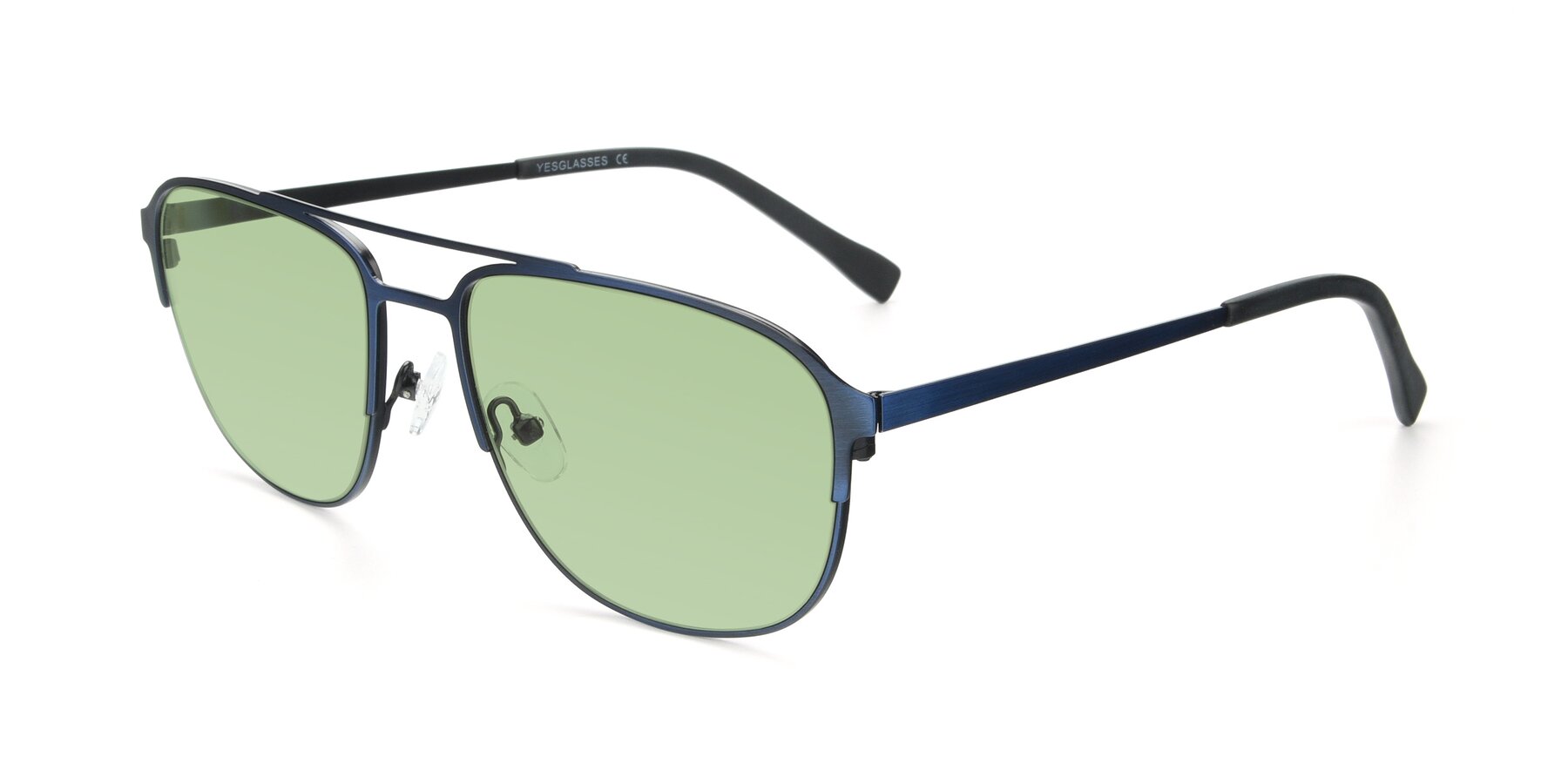 Angle of 9513 in Antique Blue with Medium Green Tinted Lenses