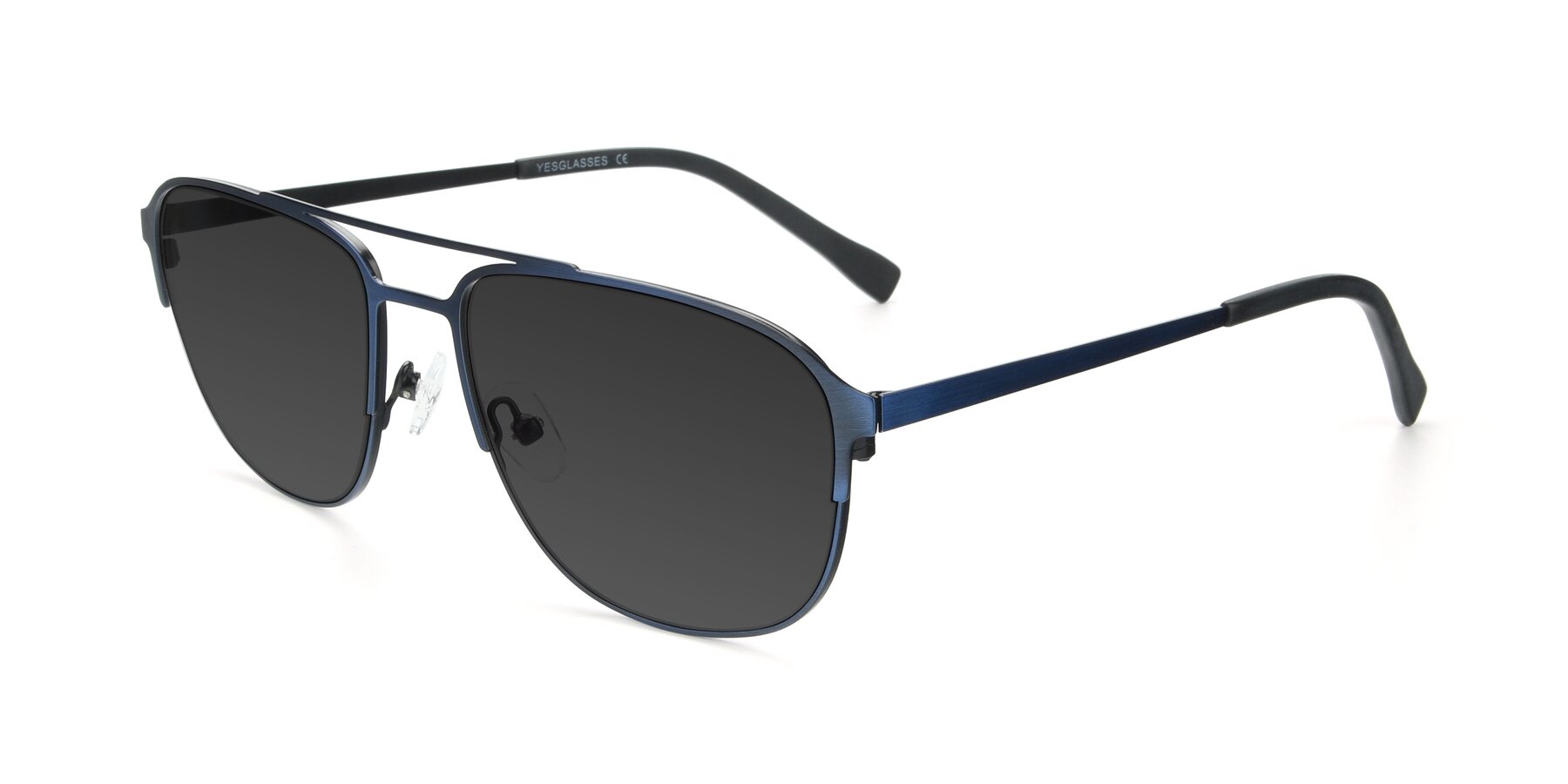 Angle of 9513 in Antique Blue with Gray Tinted Lenses