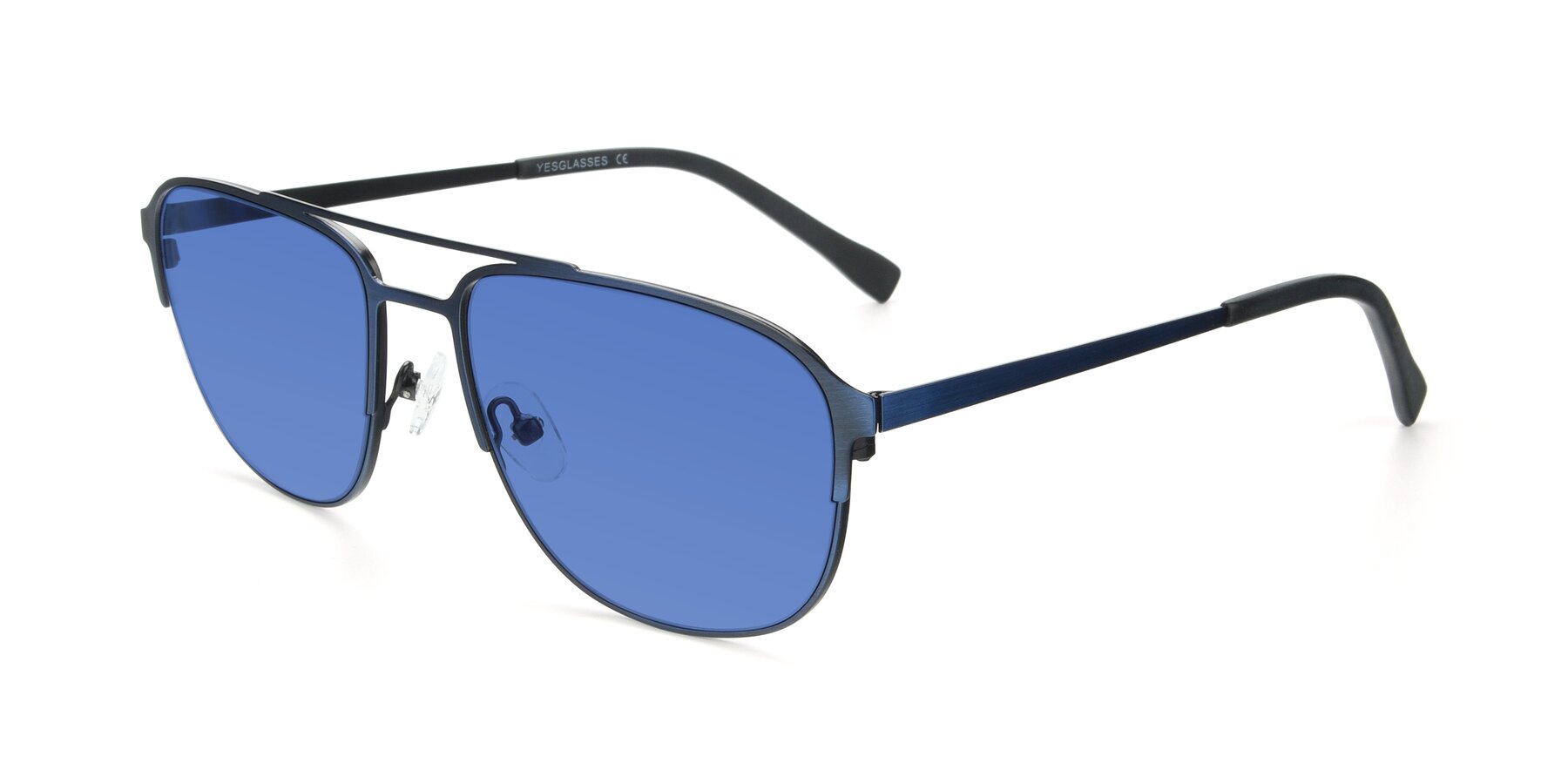 Angle of 9513 in Antique Blue with Blue Tinted Lenses