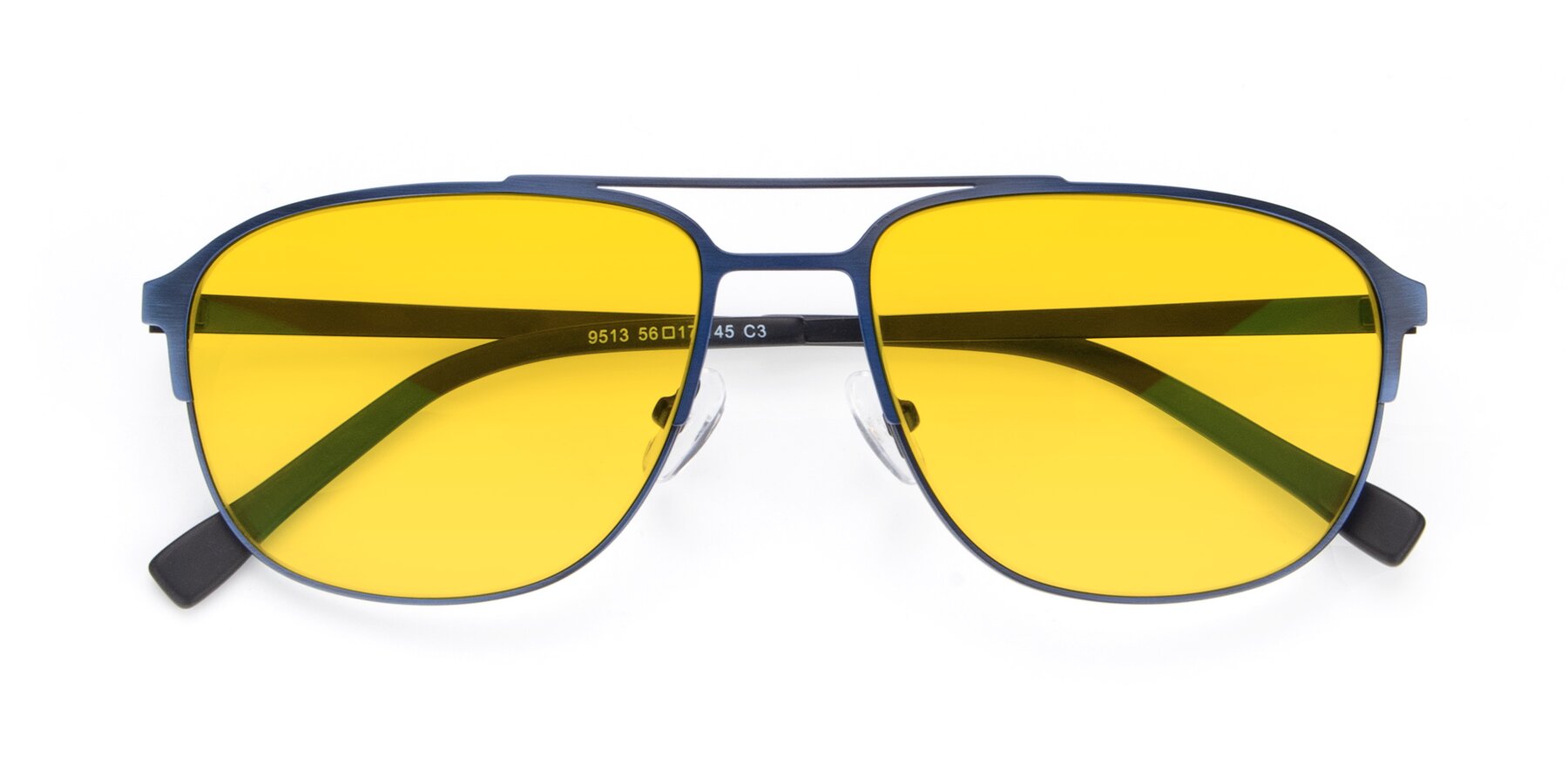 Folded Front of 9513 in Antique Blue with Yellow Tinted Lenses