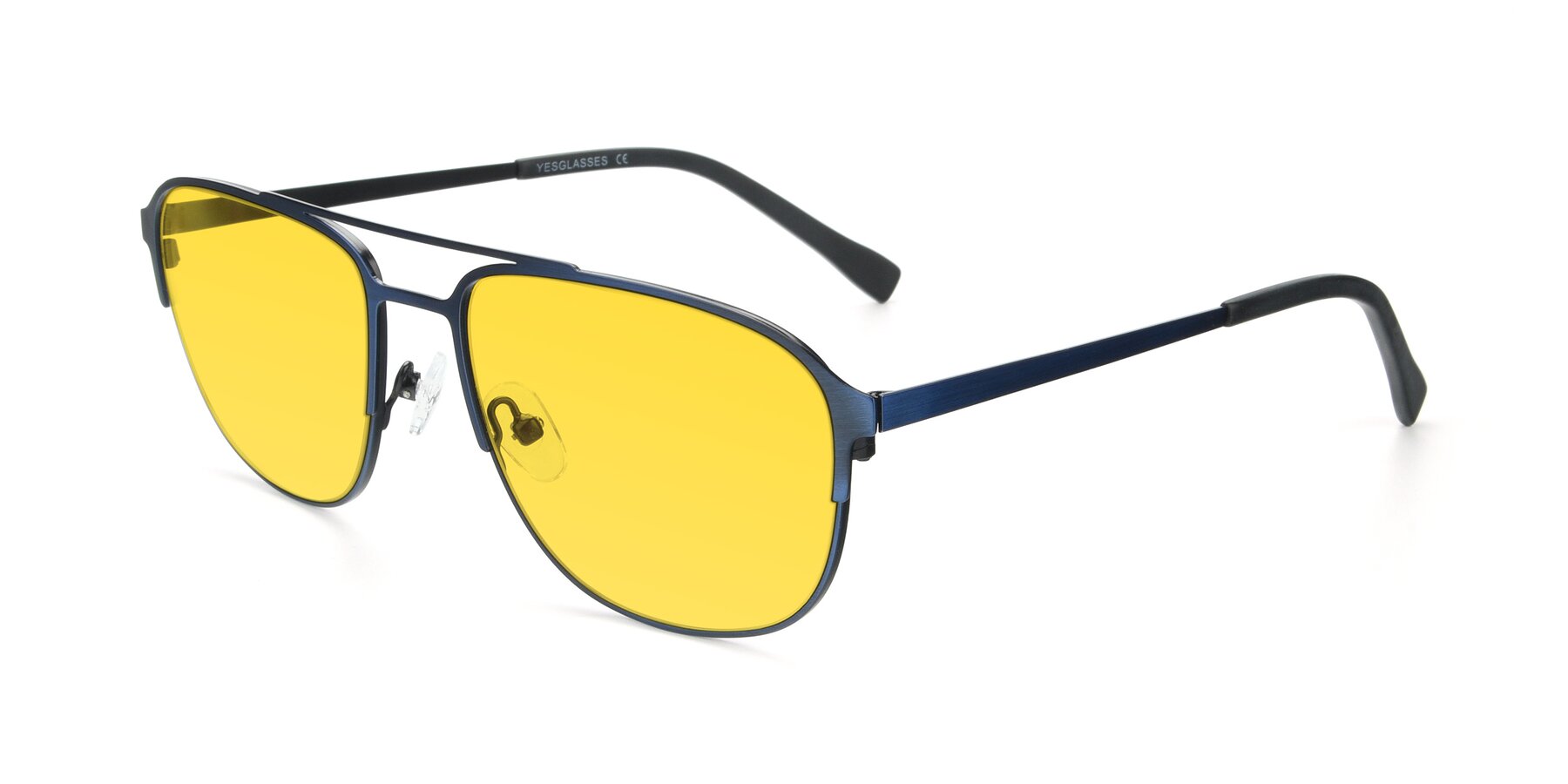Angle of 9513 in Antique Blue with Yellow Tinted Lenses