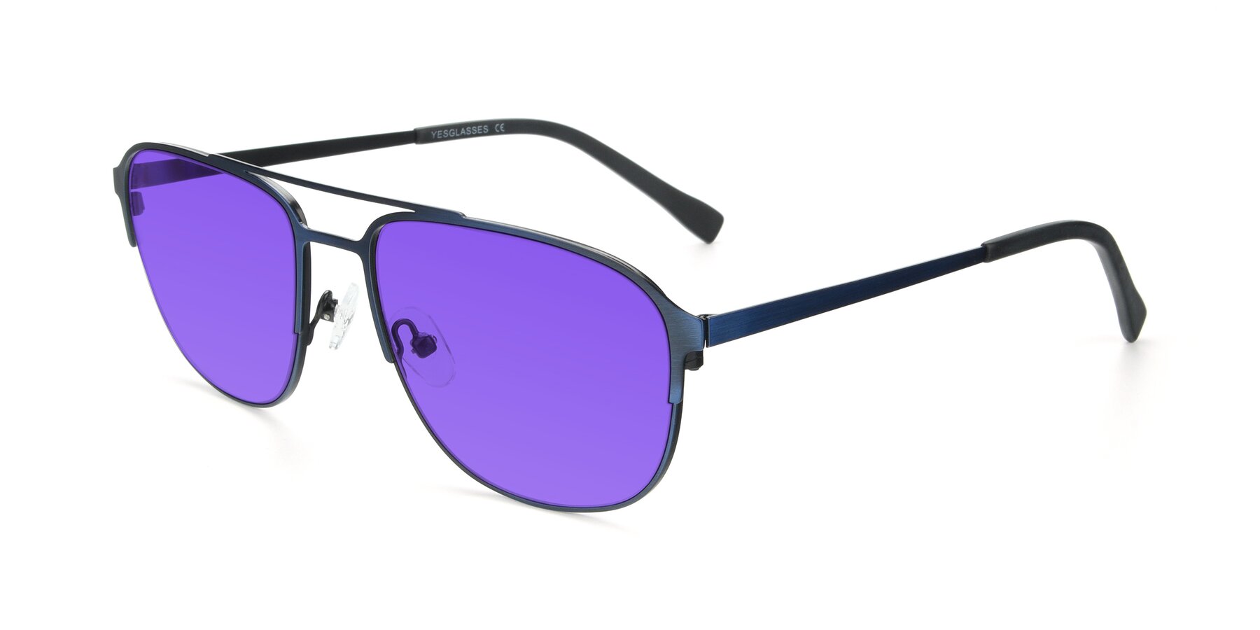 Angle of 9513 in Antique Blue with Purple Tinted Lenses