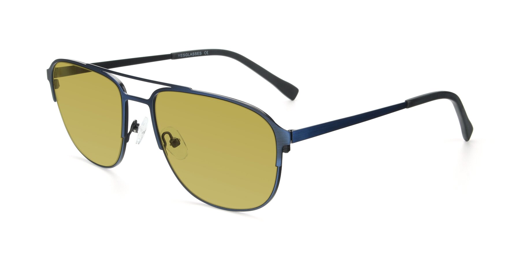 Angle of 9513 in Antique Blue with Champagne Tinted Lenses