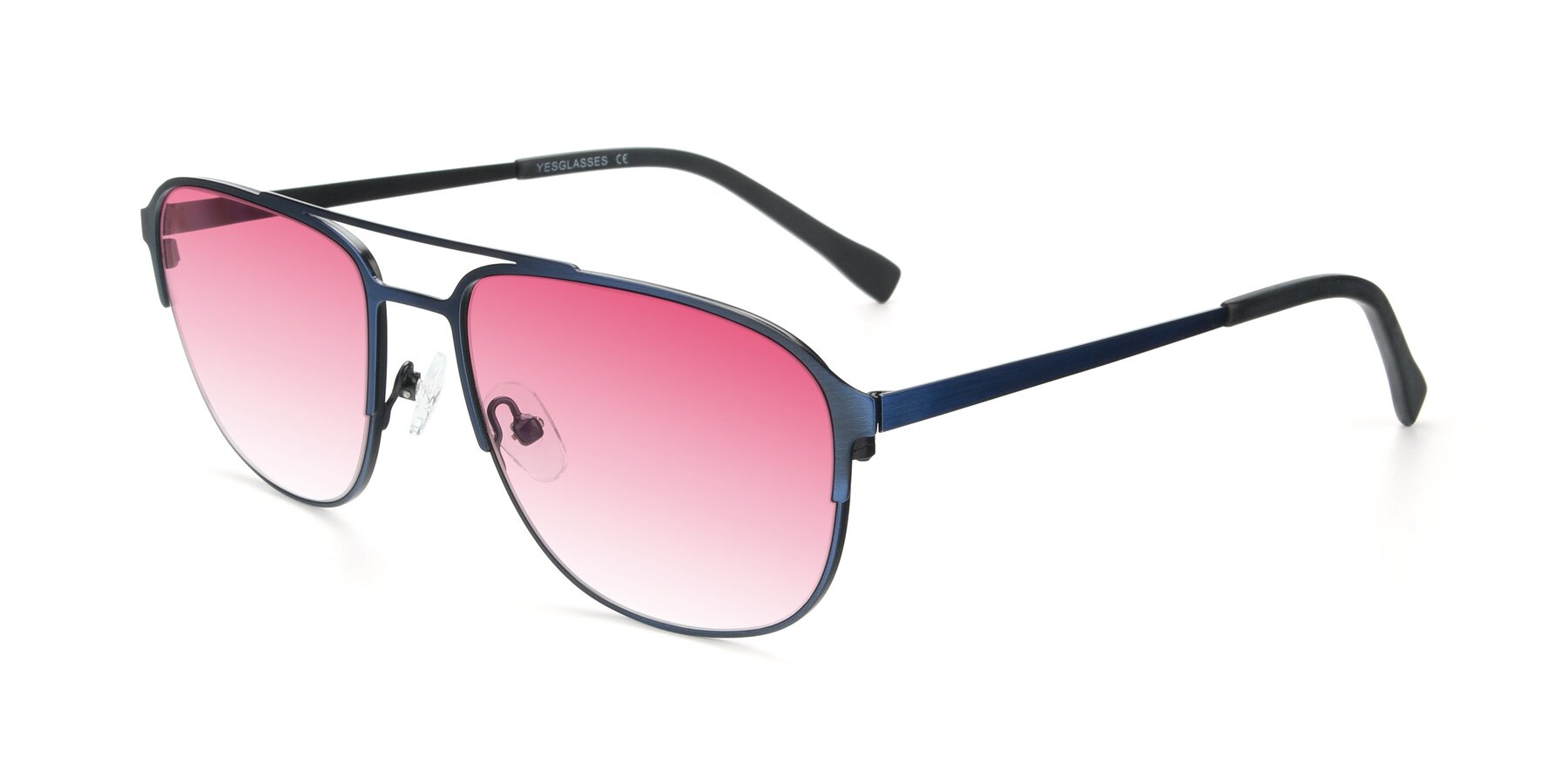 Angle of 9513 in Antique Blue with Pink Gradient Lenses