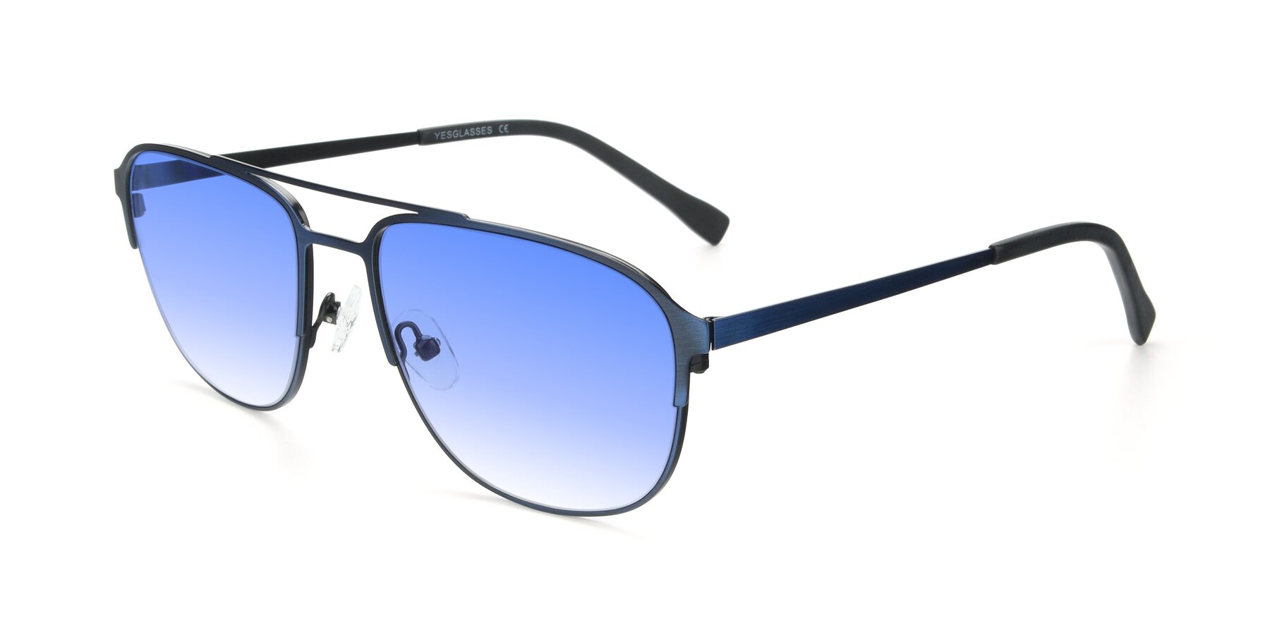 Angle of 9513 in Antique Blue with Blue Gradient Lenses