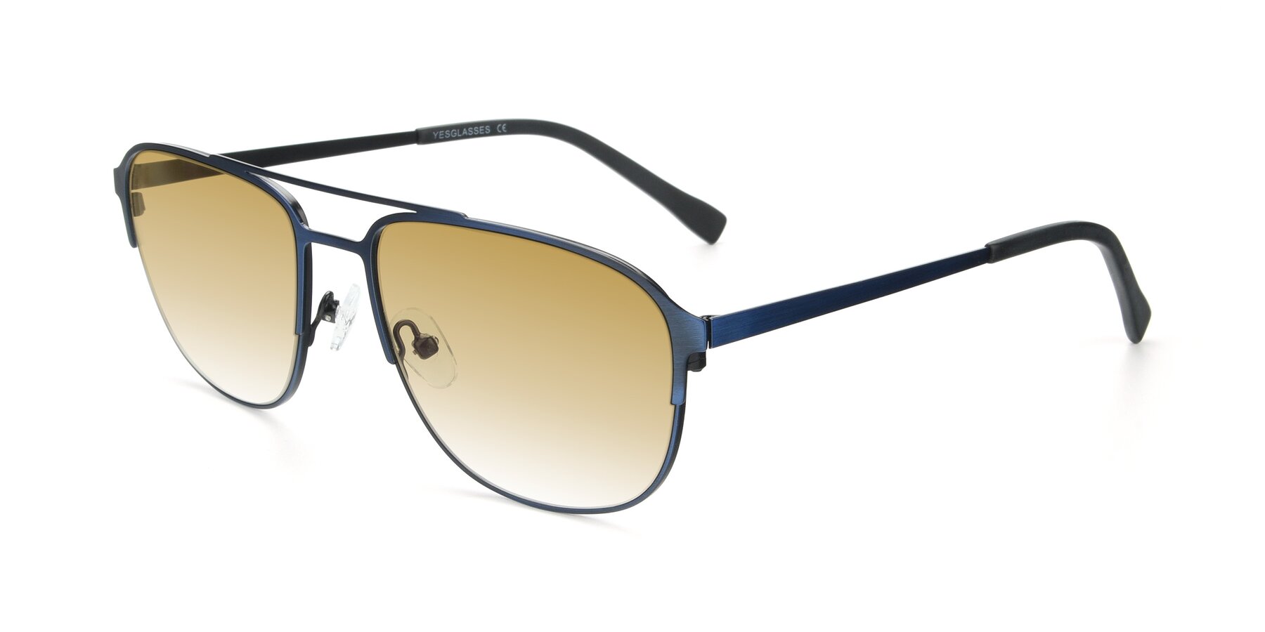 Angle of 9513 in Antique Blue with Champagne Gradient Lenses