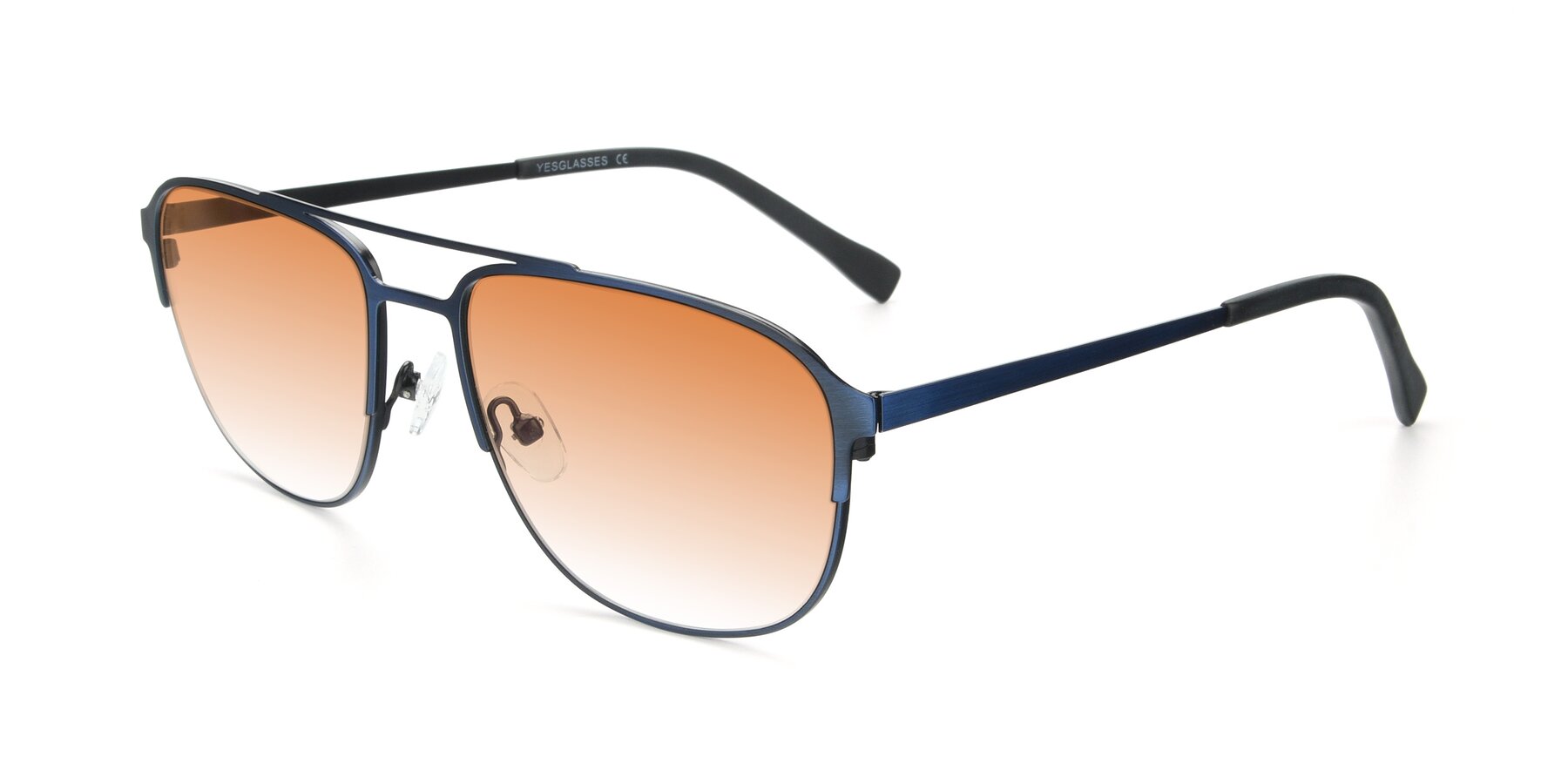 Angle of 9513 in Antique Blue with Orange Gradient Lenses