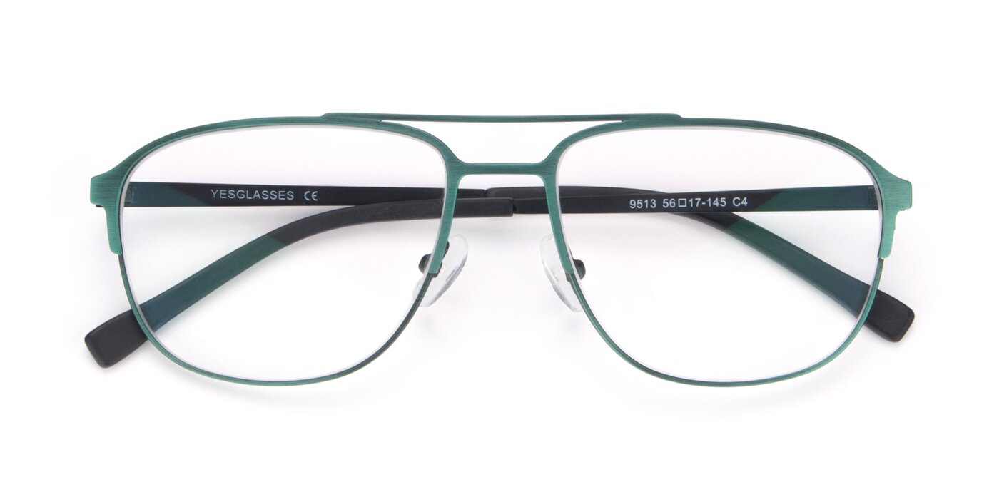 9513 - Antique Green Blue Light Glasses