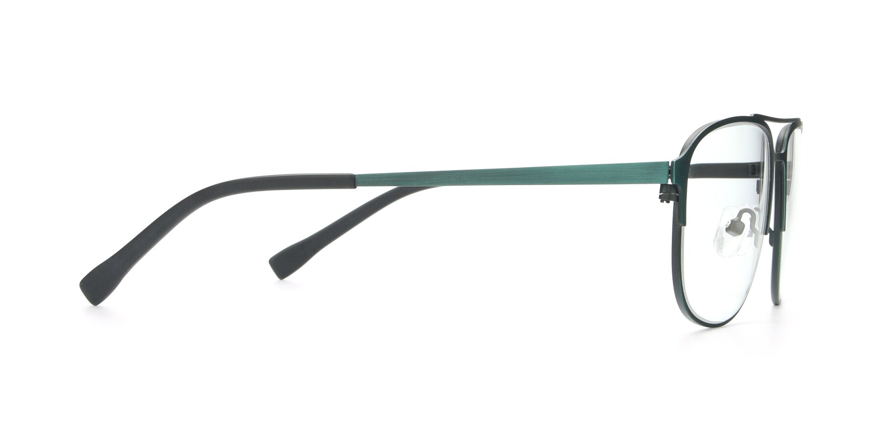 Side of 9513 in Antique Green with Clear Blue Light Blocking Lenses