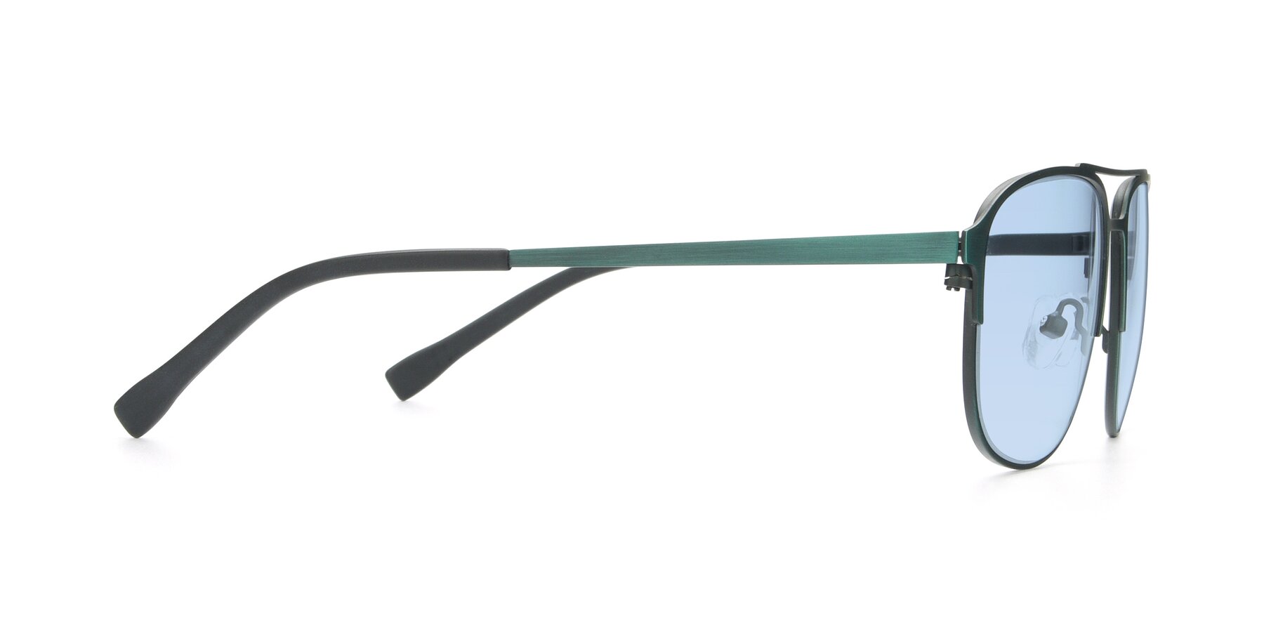 Side of 9513 in Antique Green with Light Blue Tinted Lenses