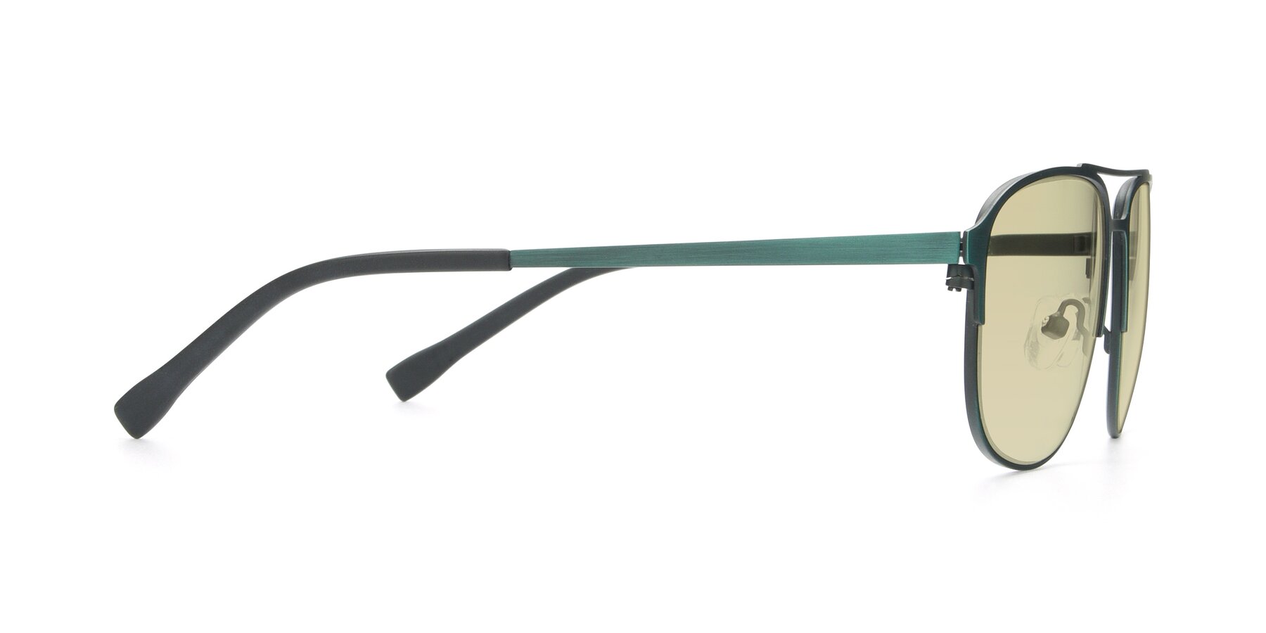 Side of 9513 in Antique Green with Light Champagne Tinted Lenses