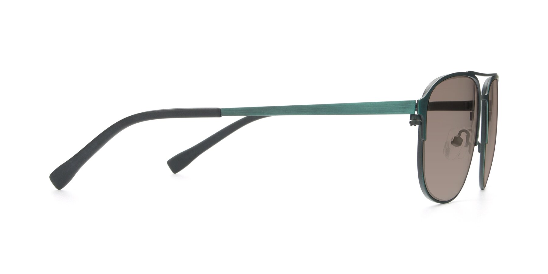 Side of 9513 in Antique Green with Medium Brown Tinted Lenses