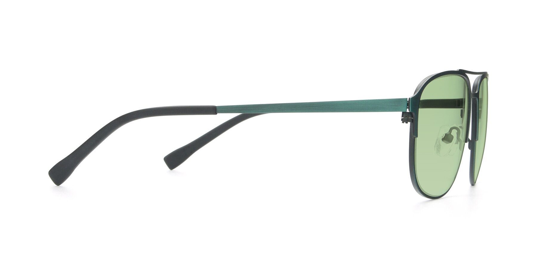 Side of 9513 in Antique Green with Medium Green Tinted Lenses