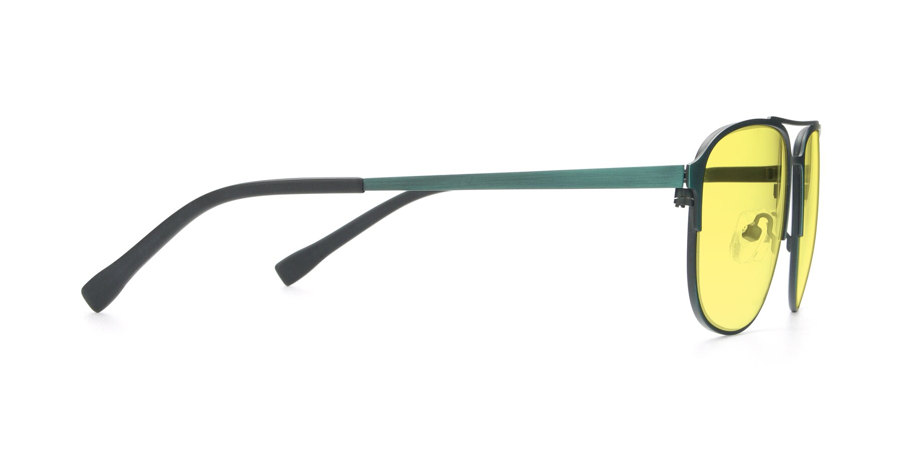 Side of 9513 in Antique Green with Medium Yellow Tinted Lenses