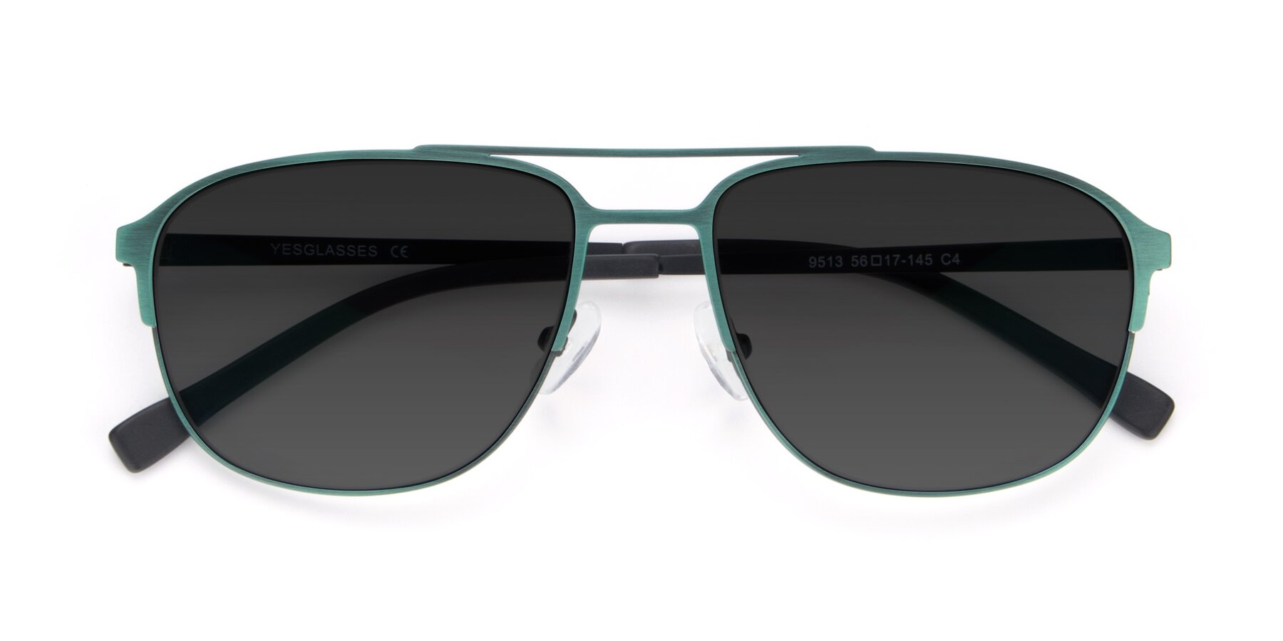 Folded Front of 9513 in Antique Green with Gray Tinted Lenses