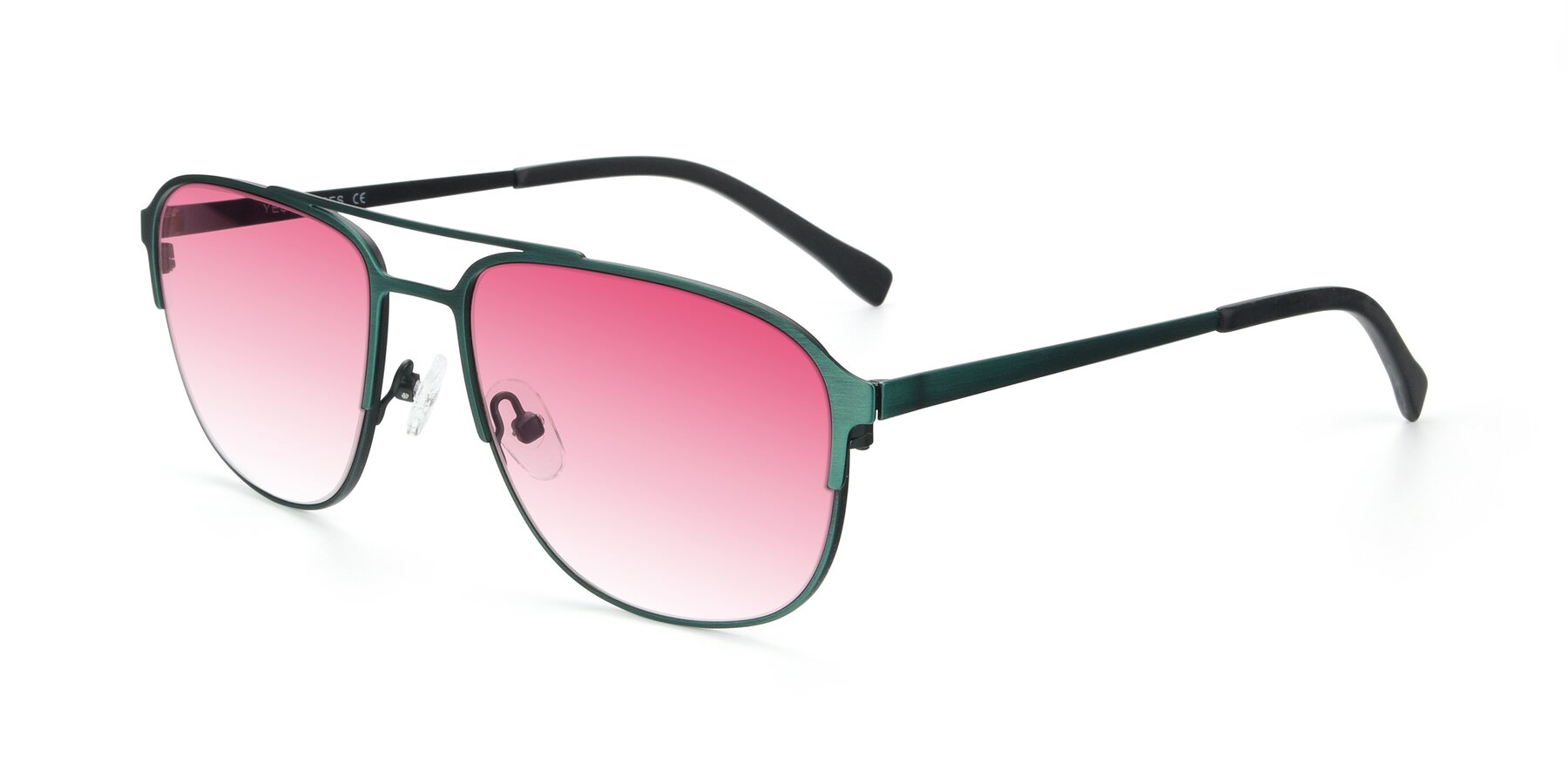 Angle of 9513 in Antique Green with Pink Gradient Lenses