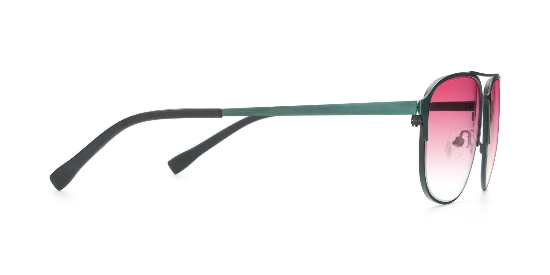 Side of 9513 in Antique Green with Pink Gradient Lenses