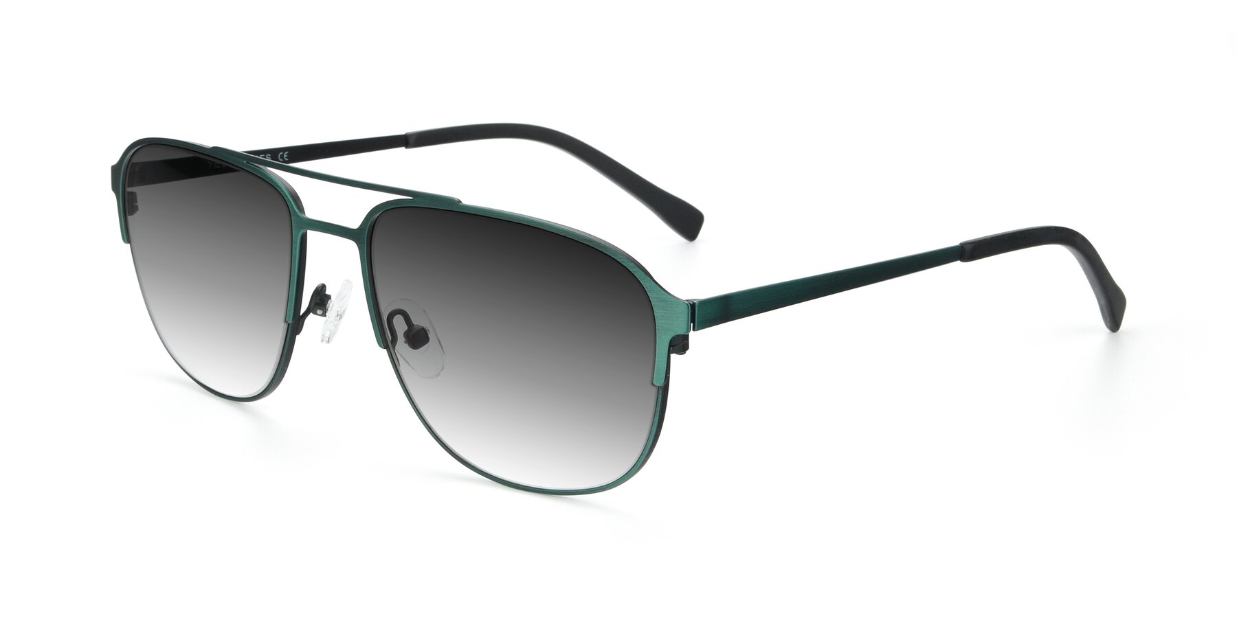 Angle of 9513 in Antique Green with Gray Gradient Lenses