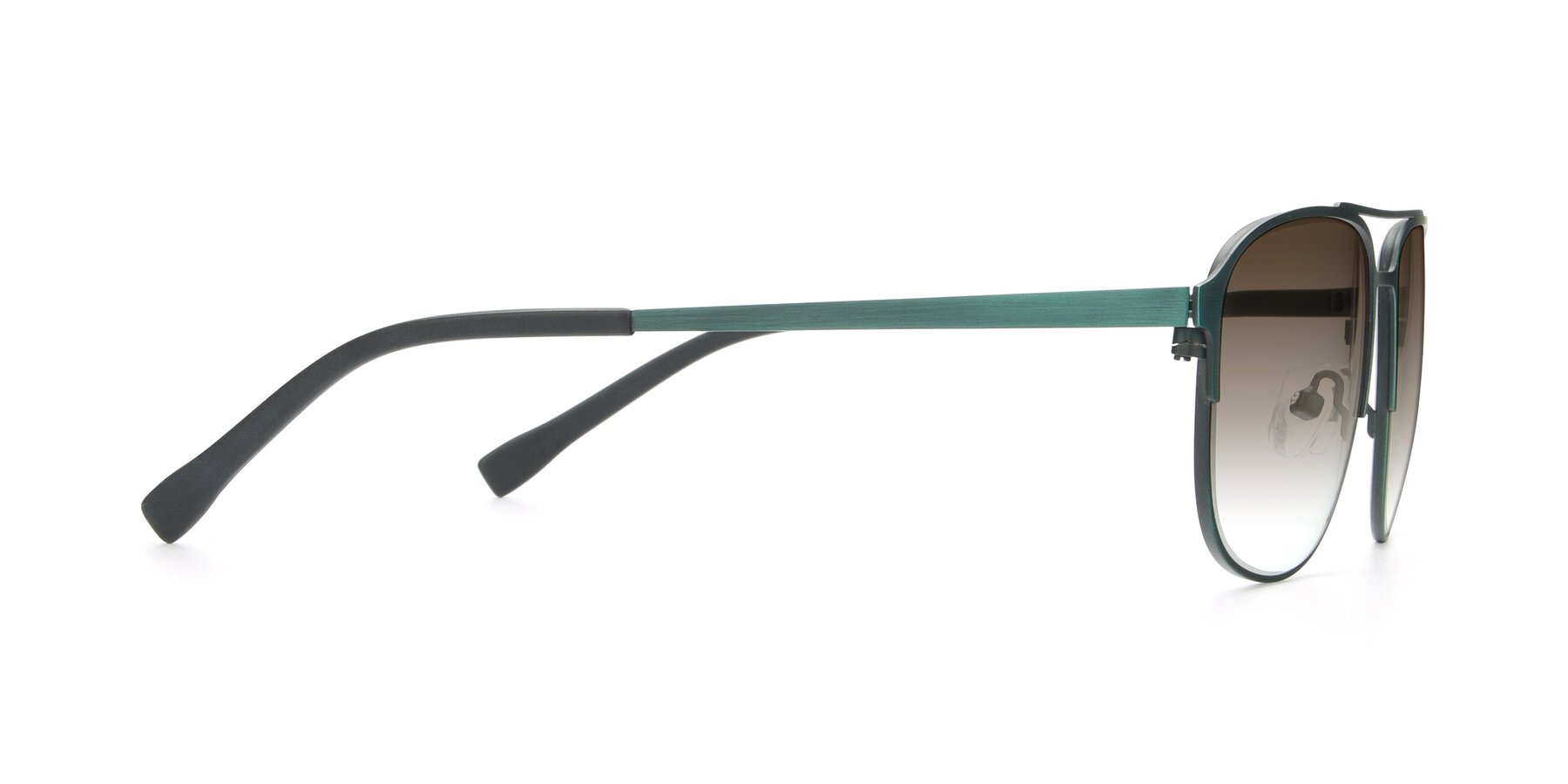 Side of 9513 in Antique Green with Brown Gradient Lenses
