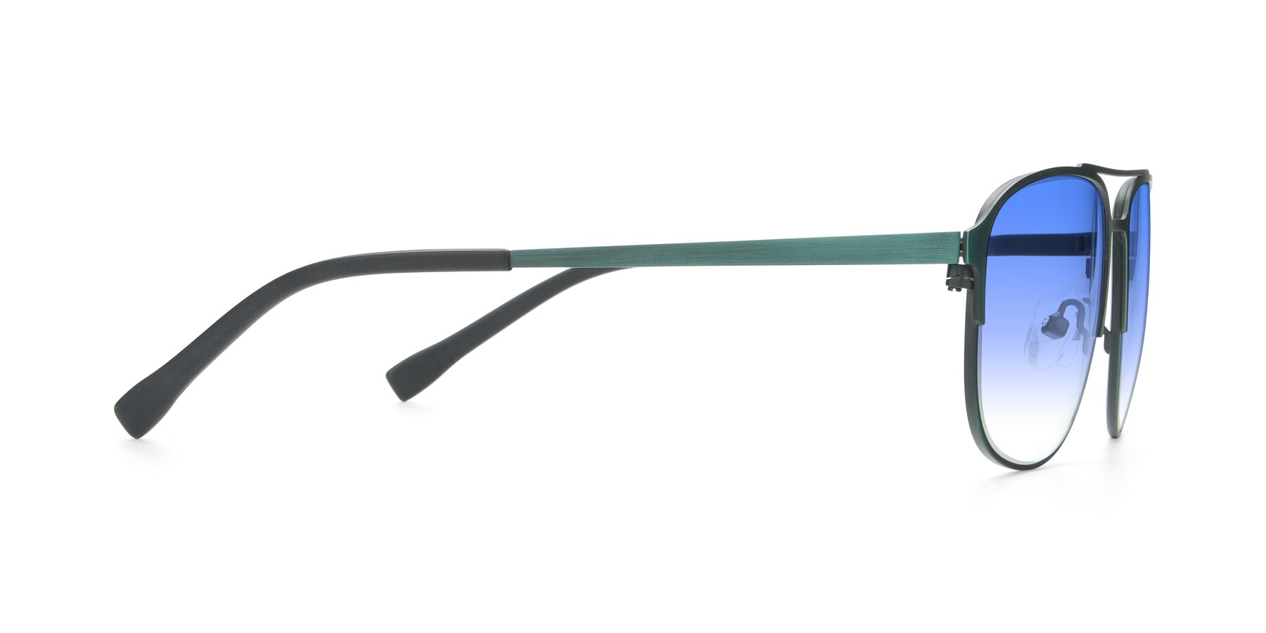 Side of 9513 in Antique Green with Blue Gradient Lenses