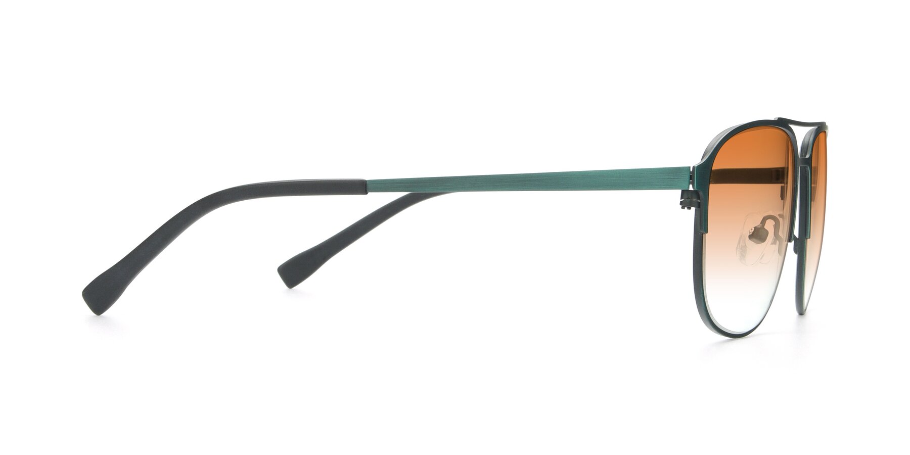 Side of 9513 in Antique Green with Orange Gradient Lenses