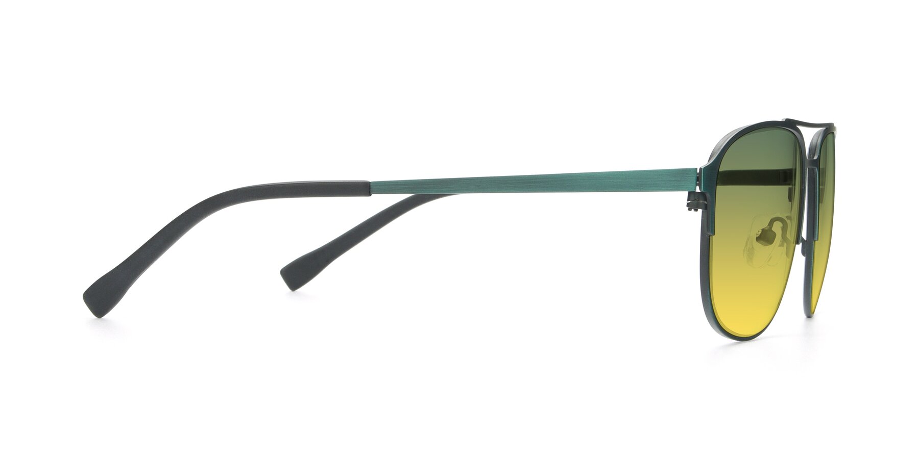 Side of 9513 in Antique Green with Green / Yellow Gradient Lenses
