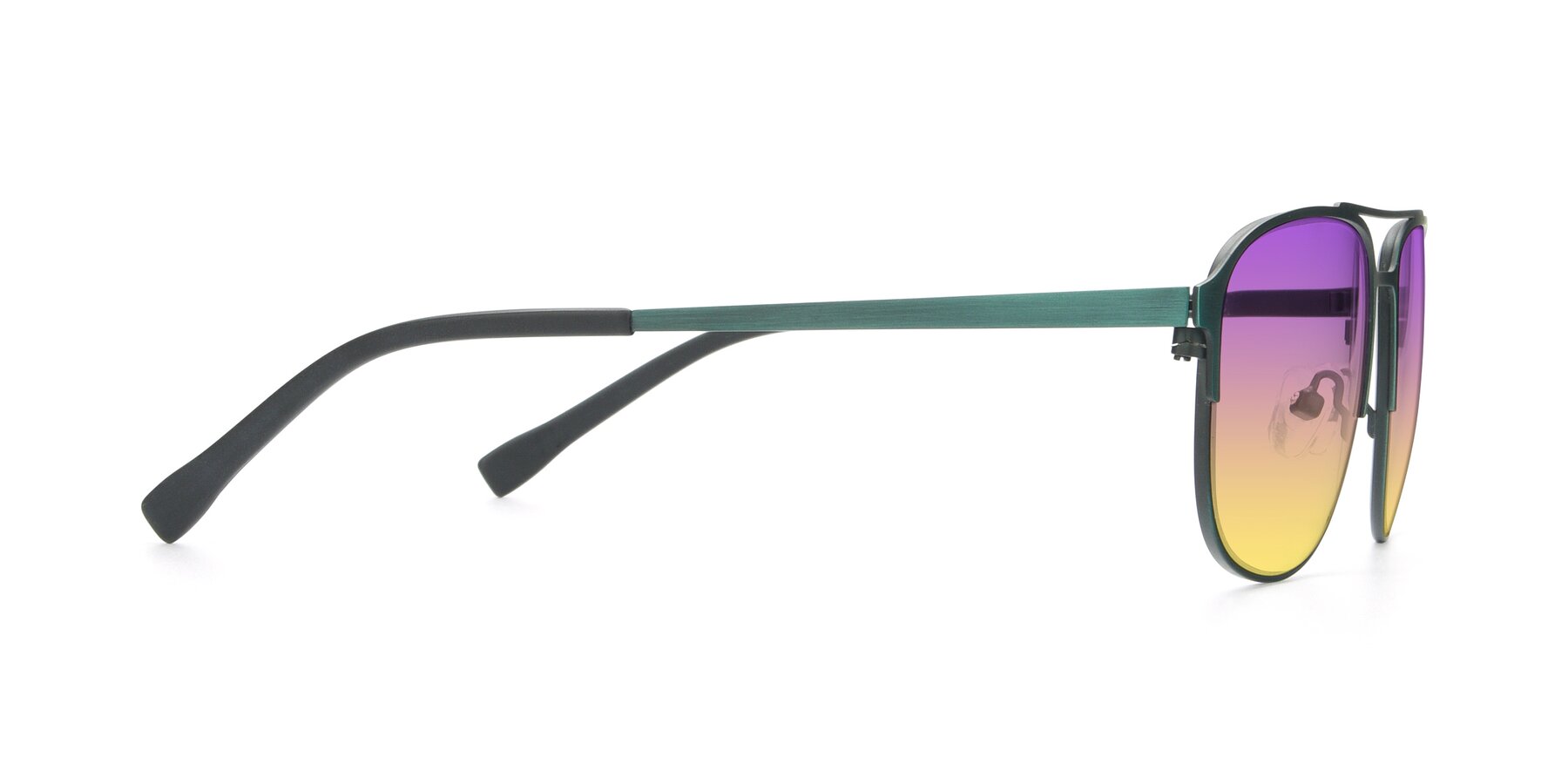 Side of 9513 in Antique Green with Purple / Yellow Gradient Lenses