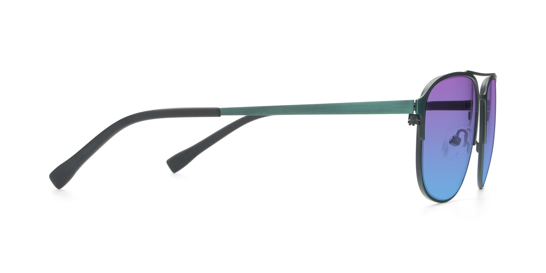Side of 9513 in Antique Green with Purple / Blue Gradient Lenses