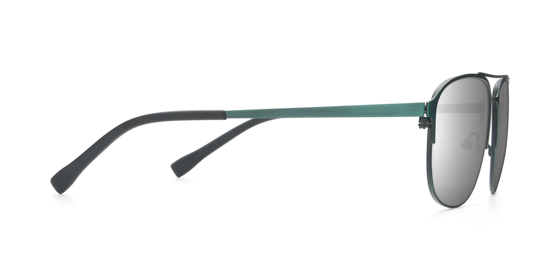 Side of 9513 in Antique Green with Silver Mirrored Lenses