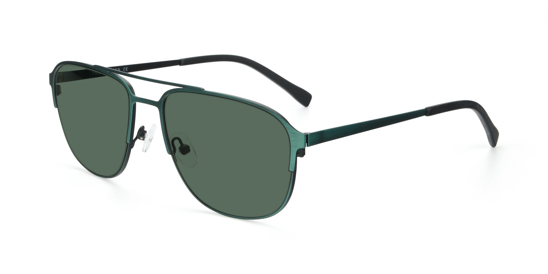 Angle of 9513 in Antique Green with Green Polarized Lenses