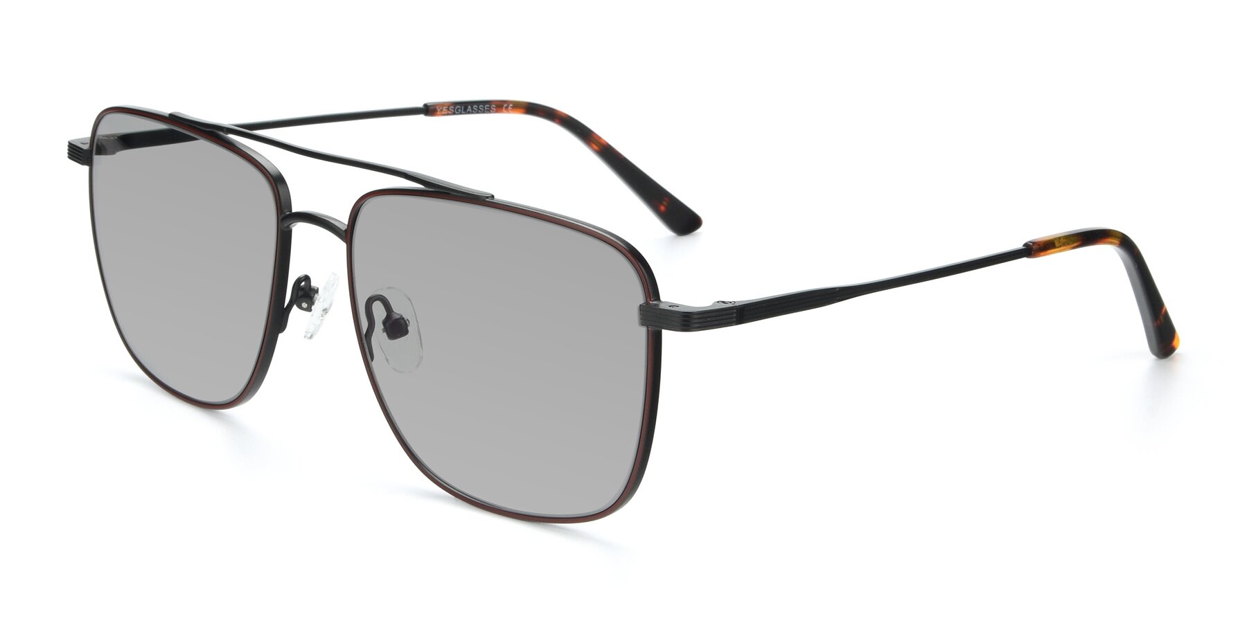 Angle of 9519 in Brown-Black with Light Gray Tinted Lenses
